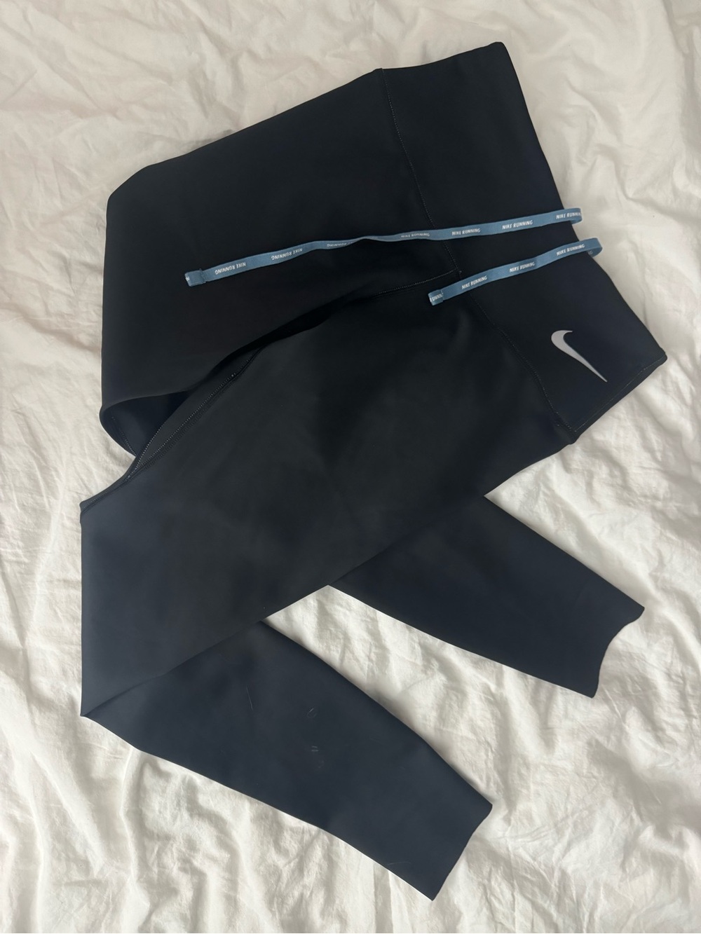Nike reversible  Black Athletic Leggings with Reflective Swoosh